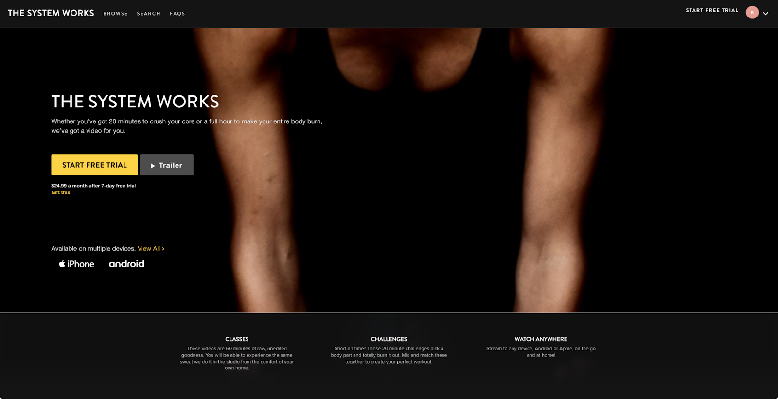 System of Strength homepage.