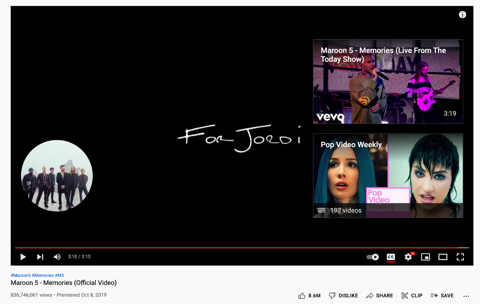 Image of Youtube end screen